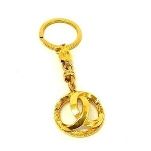 CHANEL Chanel Bag Charm, Coco Mark, Gold Metal, Men's/Women's Keychain/Keyring